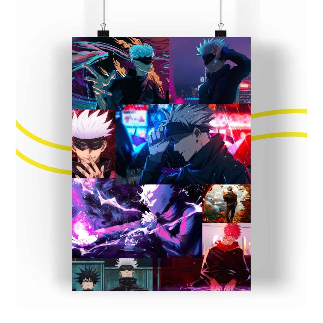Jujutsu Kaisen Gojo Collage Poster Anime