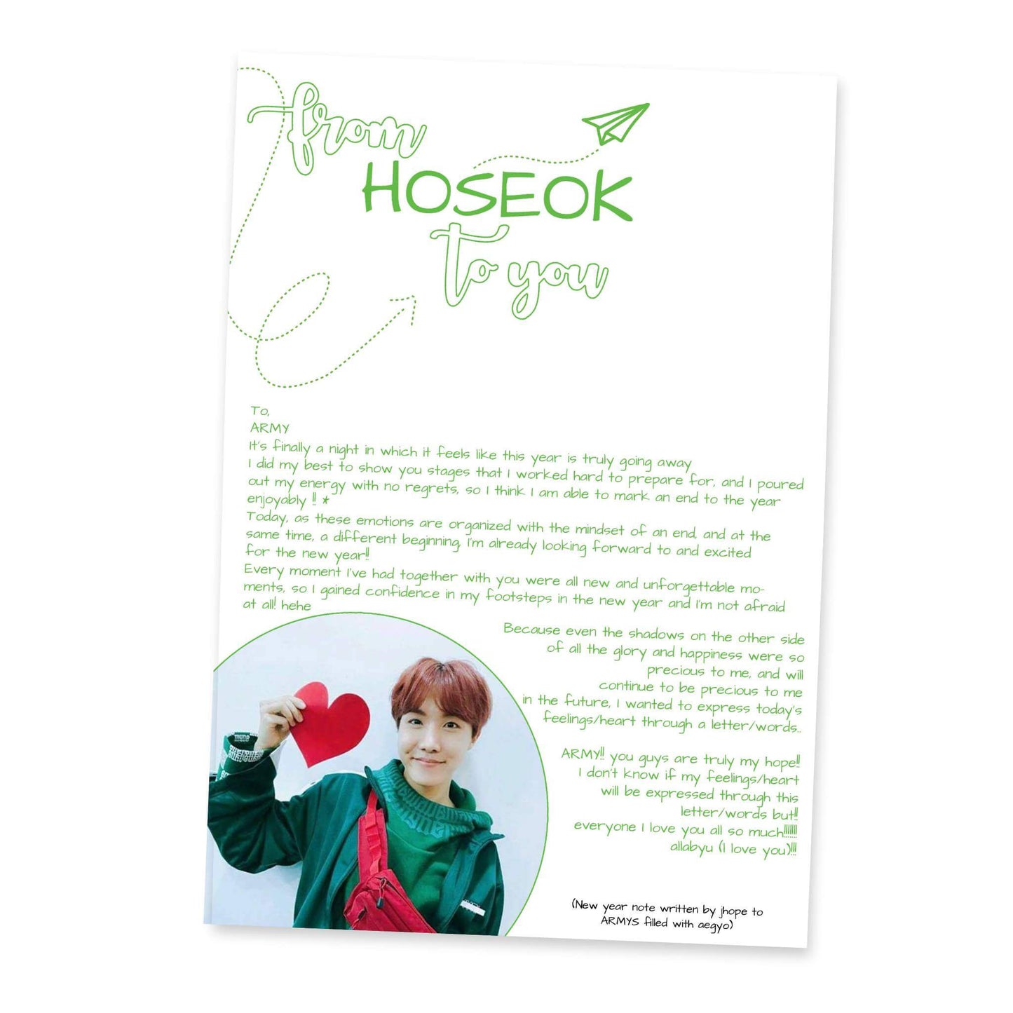 BTS Letter From Bias J-Hope