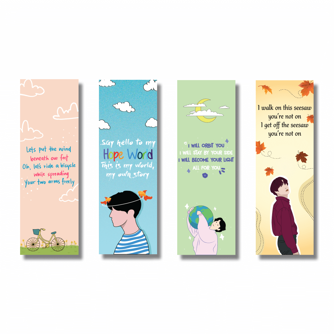 Namjoon Paradise Lyrics Bookmark BTS Bookmarks Cardstock 
