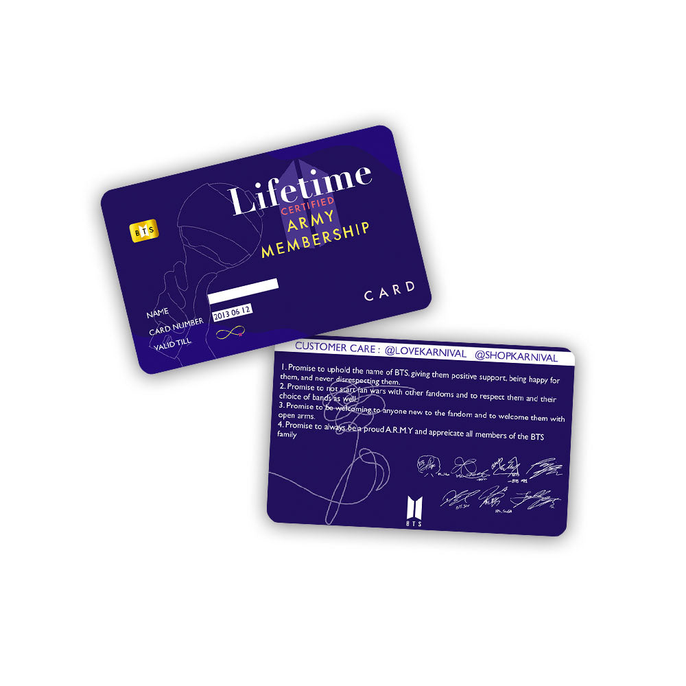 BTS Army Lightsick Membership Card - Blue
