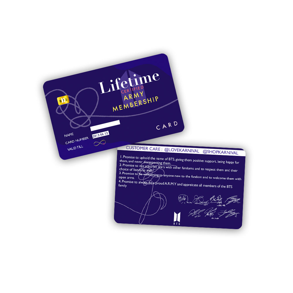 BTS Army Love Yourself Membership Card
