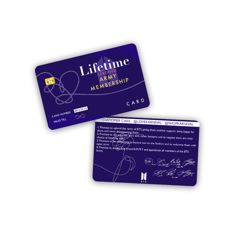 BTS Army Love Yourself Membership Card