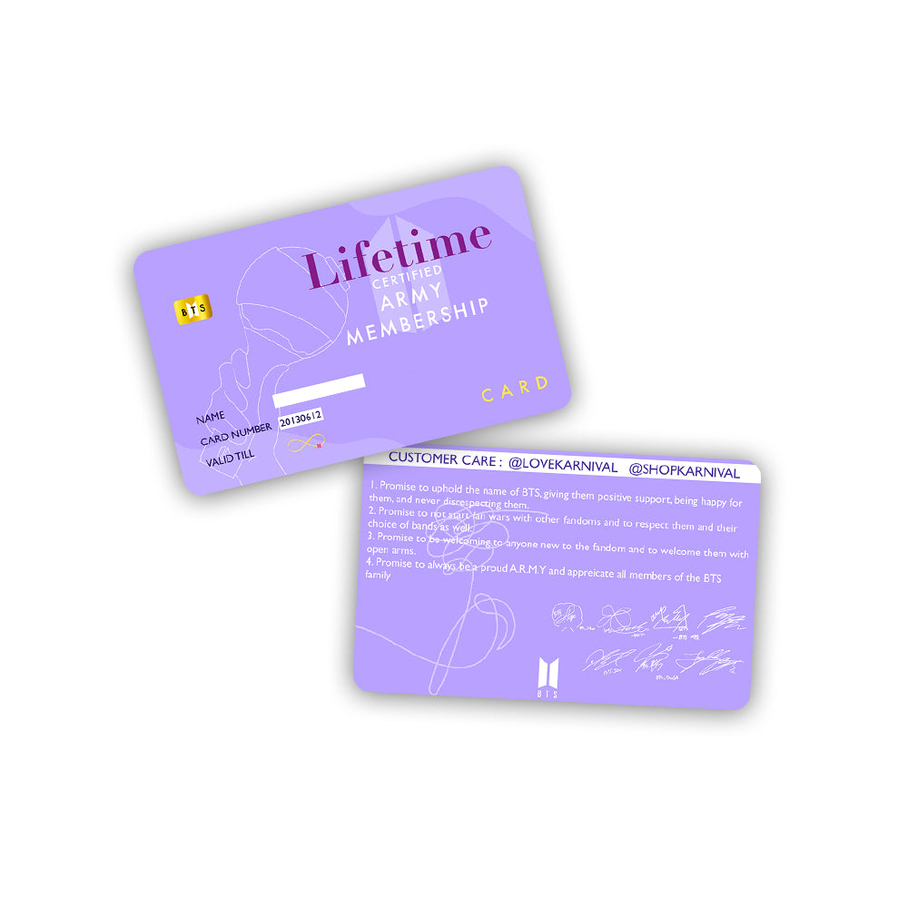 BTS Army Lightsick Membership Card - Purple