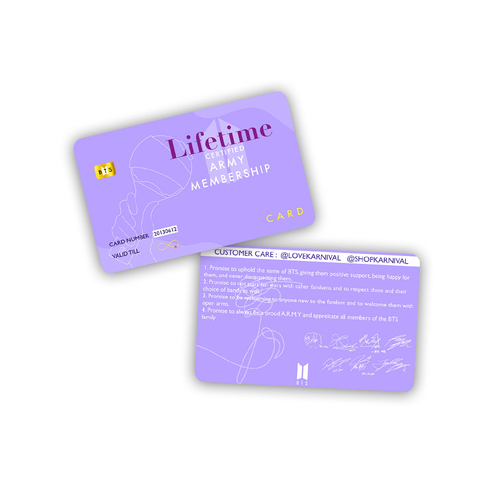 BTS Army Lightsick Membership Card - Purple