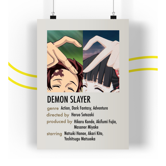 Demon Slayer Infographic Poster Anime