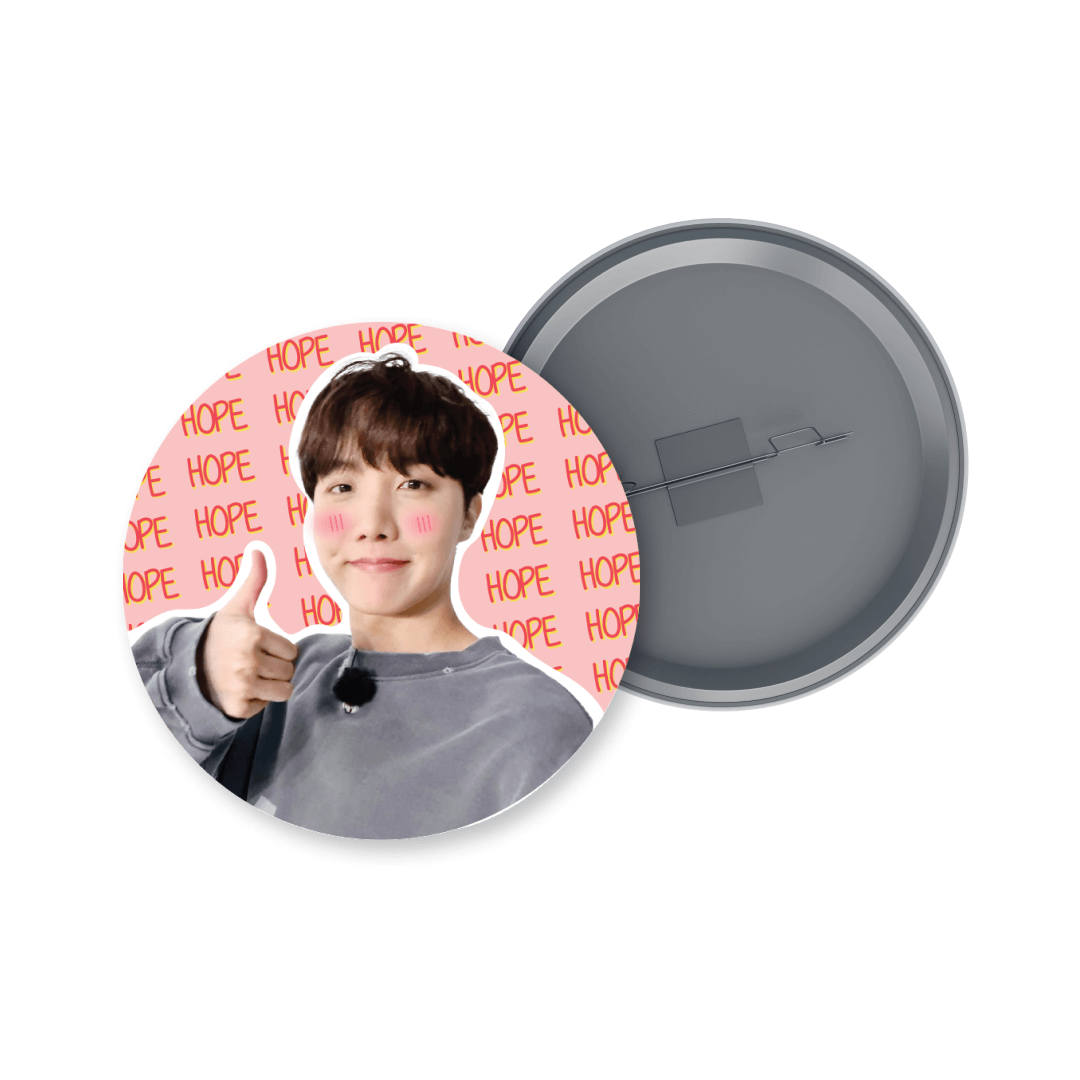 BTS Jhope Badge + Fridge Magnet