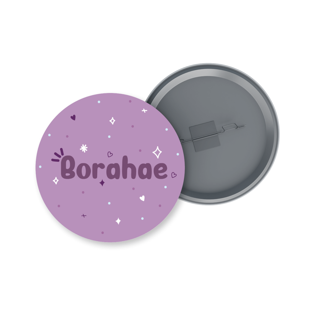 BTS Borahae Badge + Fridge Magnet