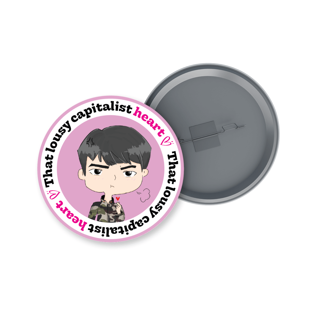 Captain Ri Crash Landing On You K-drama Badge + Fridge Magnet