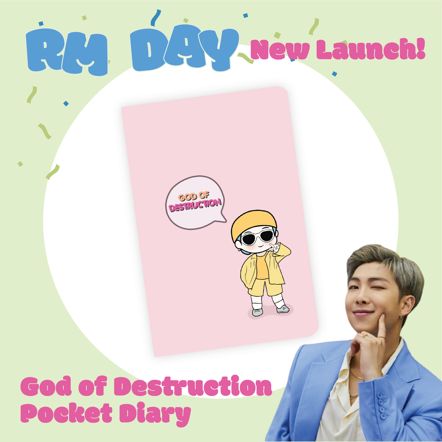 BTS Namjoon RM Chibi Pocket Diary
