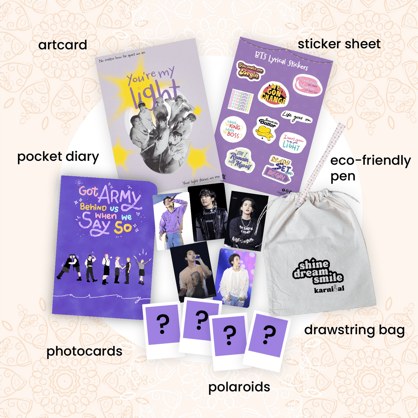 BTS Shine Dream Smile Merch Combo