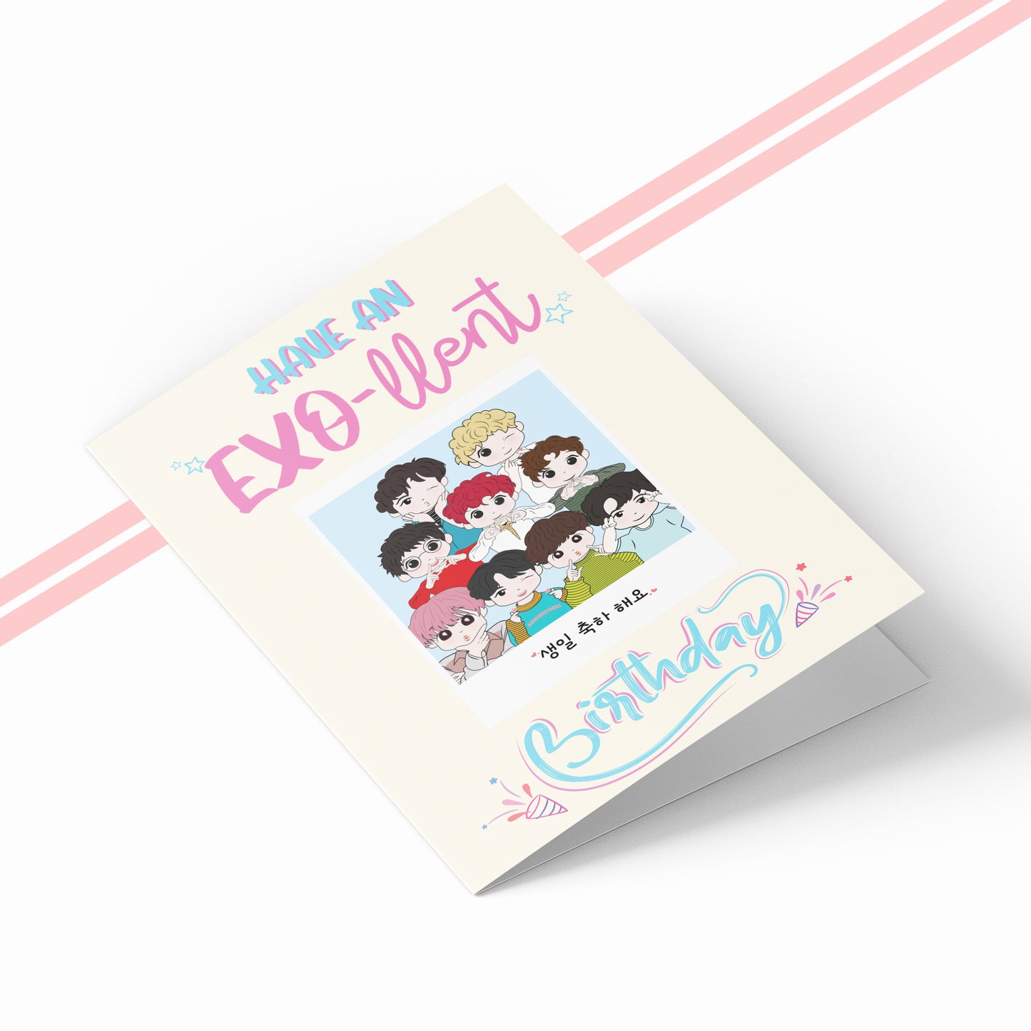 OT9 - EXO Happy Birthday Card