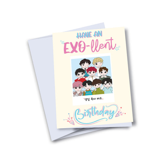 OT9 - EXO Happy Birthday Card