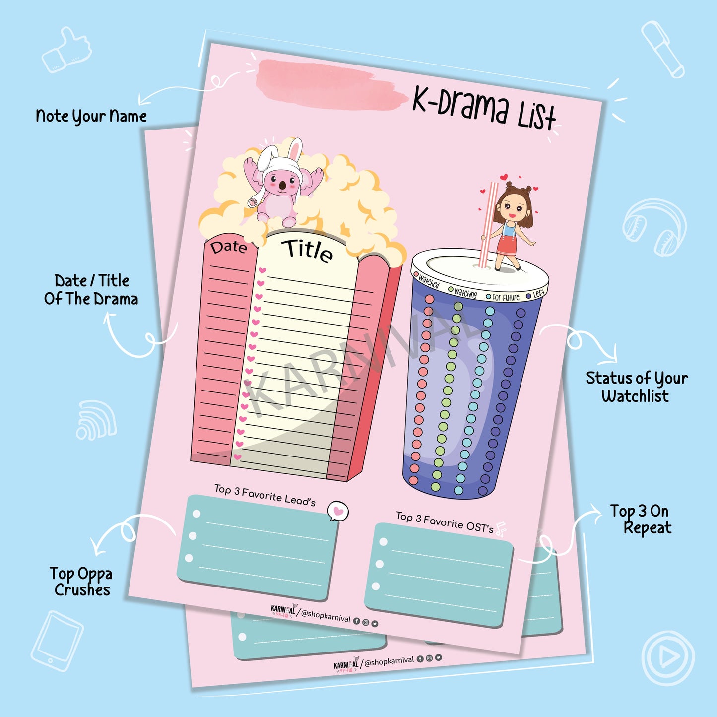 K-Drama Tracker Notepad