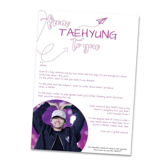 BTS Letter From Bias Taehyung