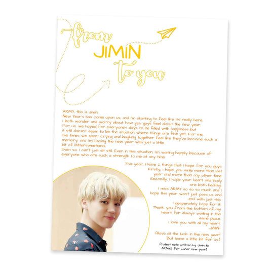 BTS Letter From Bias Jimin