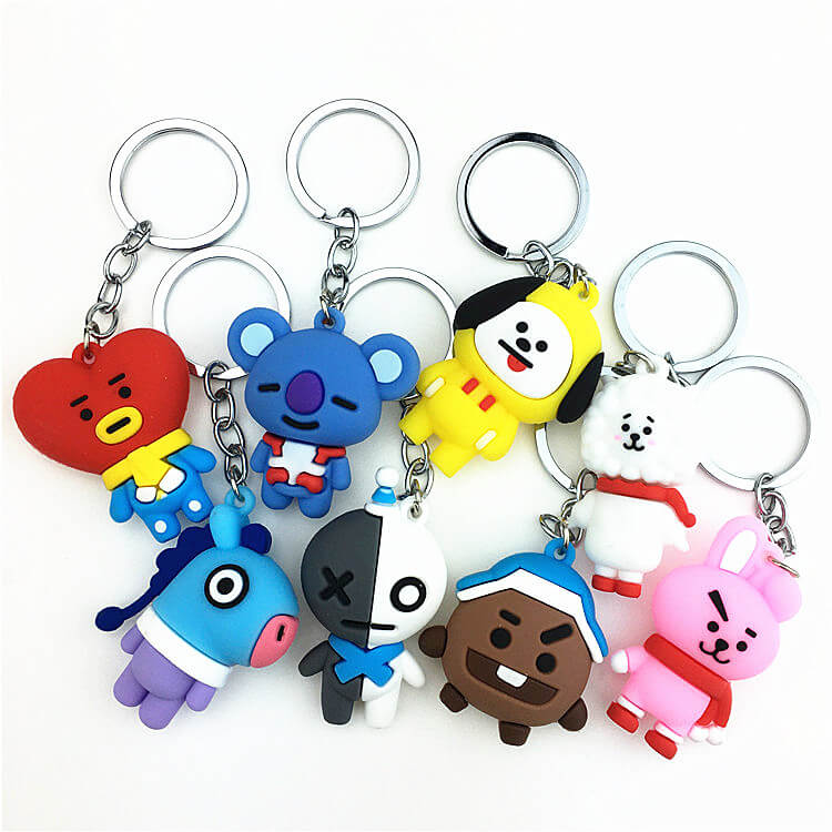 BT21 Rubber Keychain