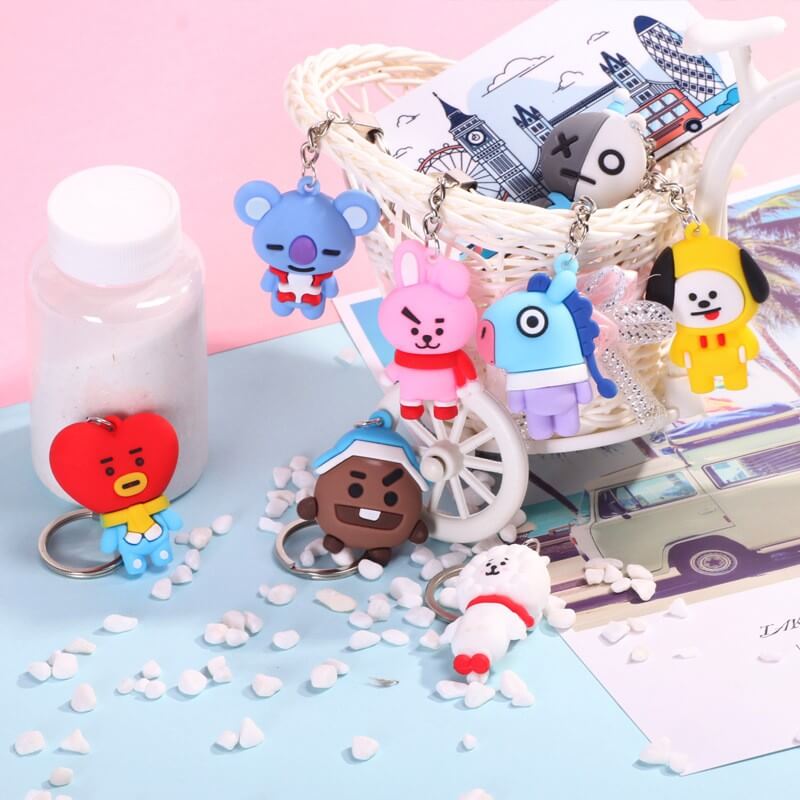 BT21 Rubber Keychain