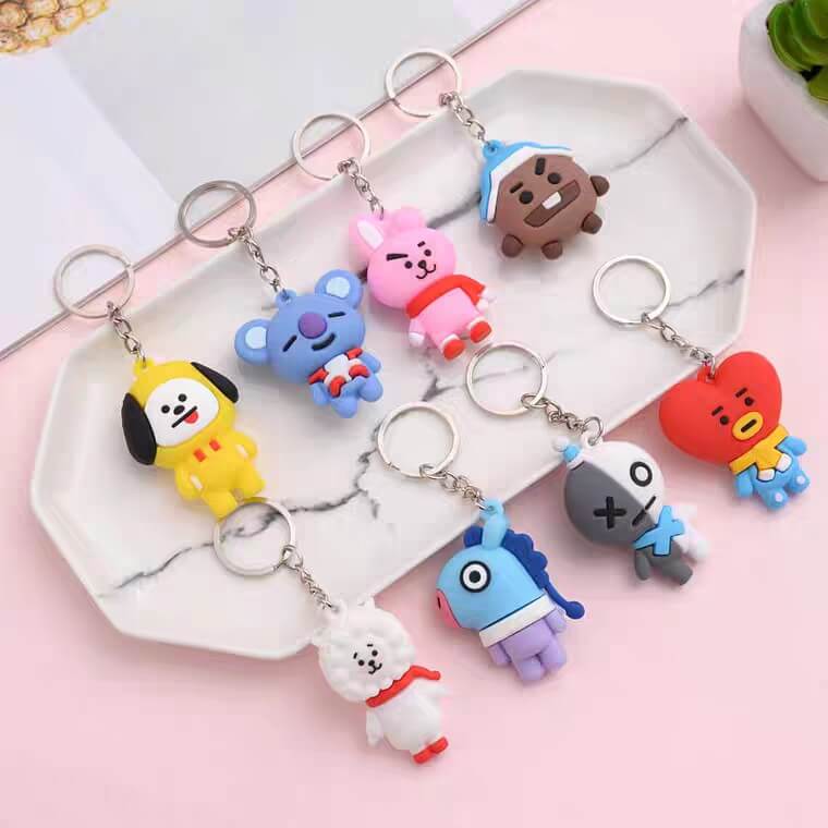 BT21 Rubber Keychain