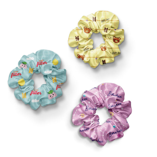 Vmin Bright Core BTS Scrunchies - Set Of 3