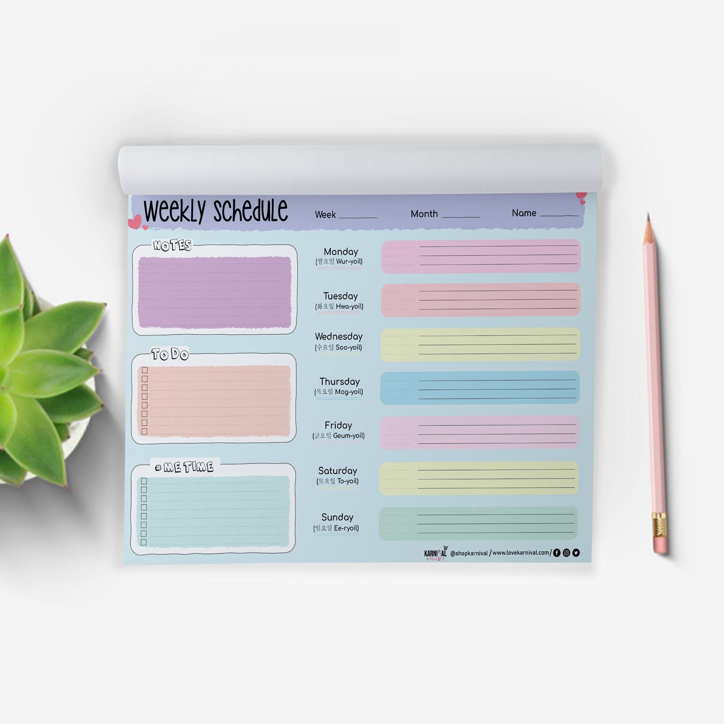 Weekly Planner Notepad