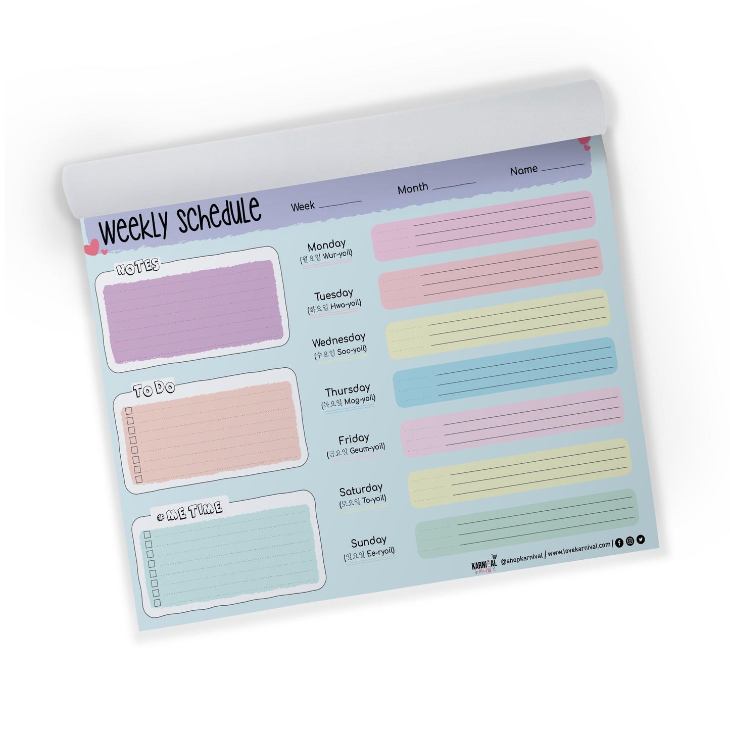 Weekly Planner Notepad