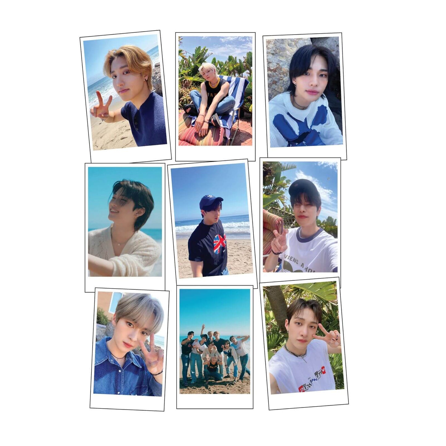 Beach Day with Stray Kids Polaroid Set