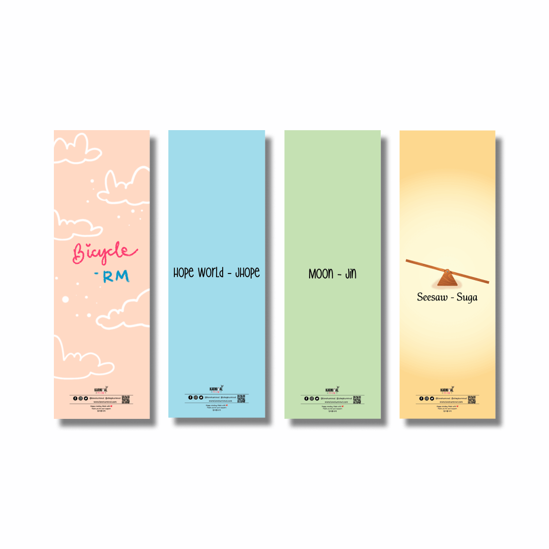 BTS Hyung Line Lyrical - Bookmark Set Of 4