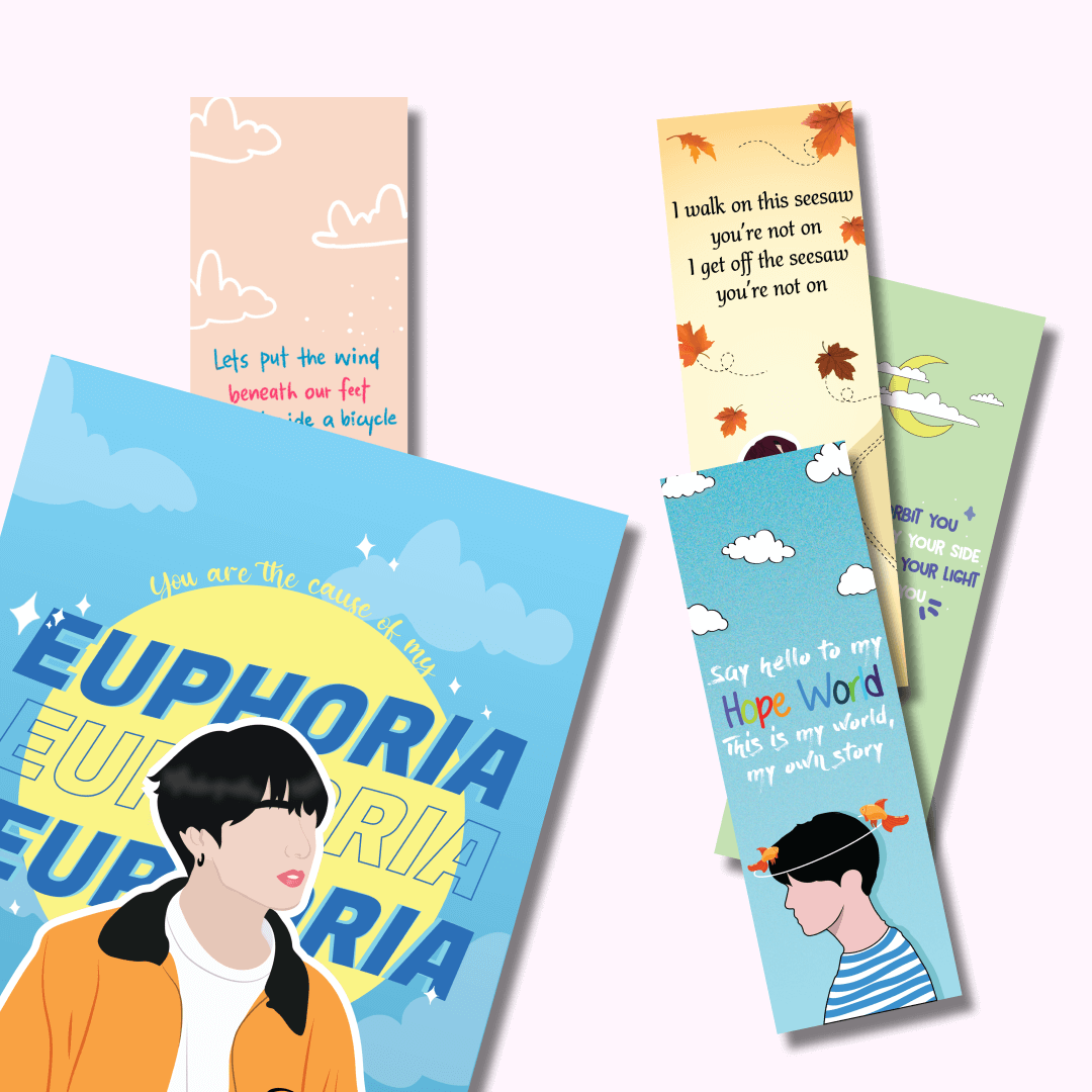 BTS Hyung Line Lyrical - Bookmark Set Of 4