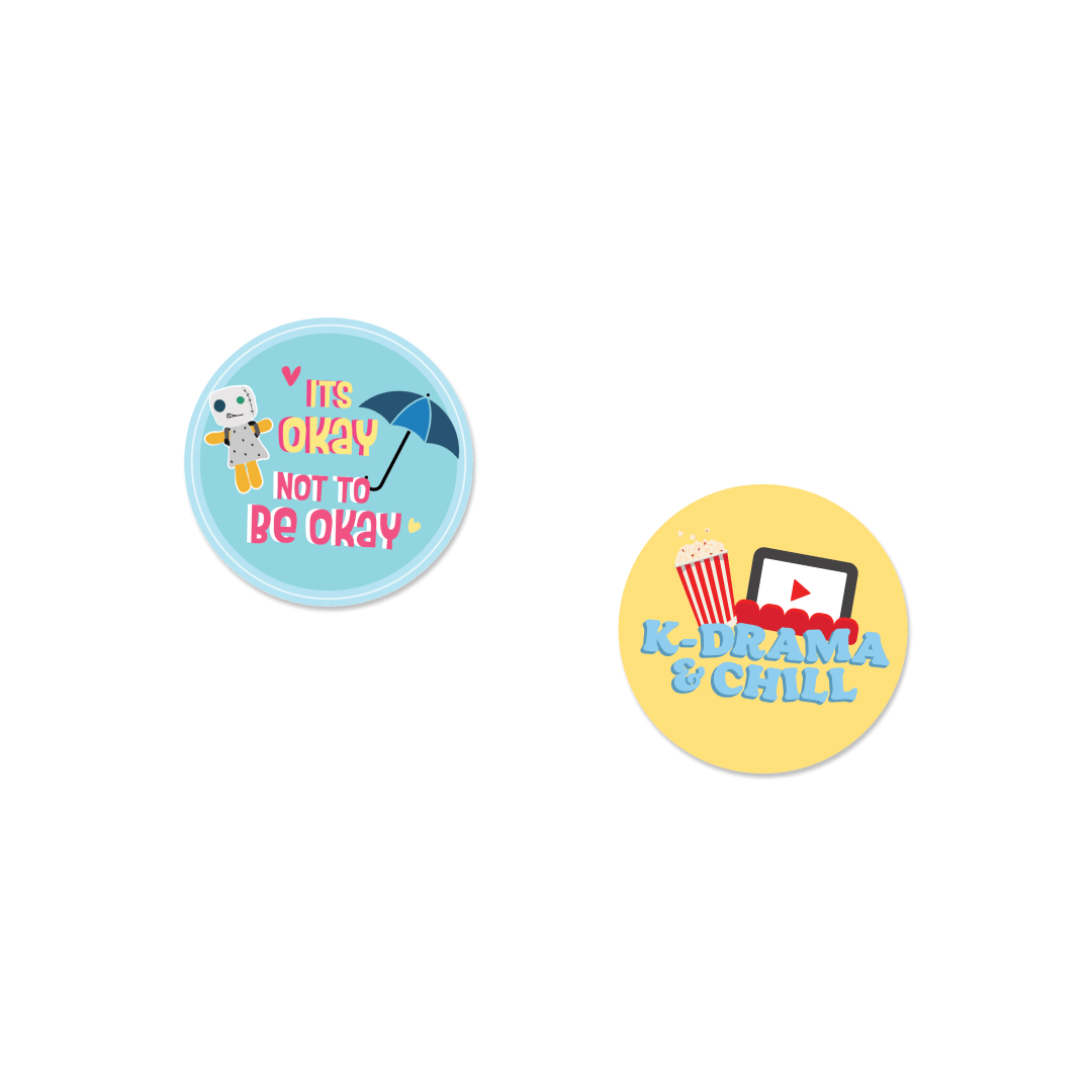 It's Okay to Not Be Okay Badge - Set of 2