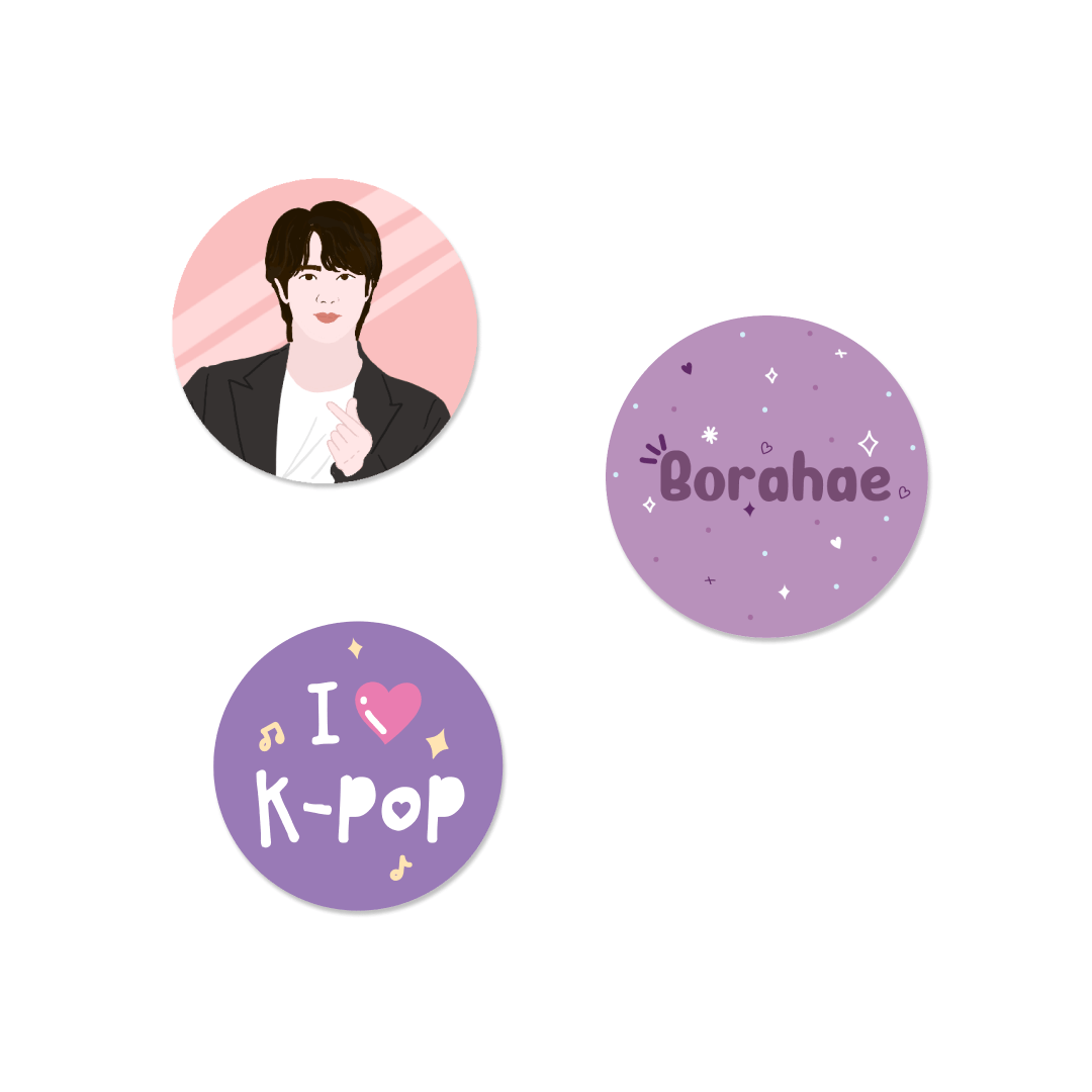 BTS Jin Stan Badge - Set of 3