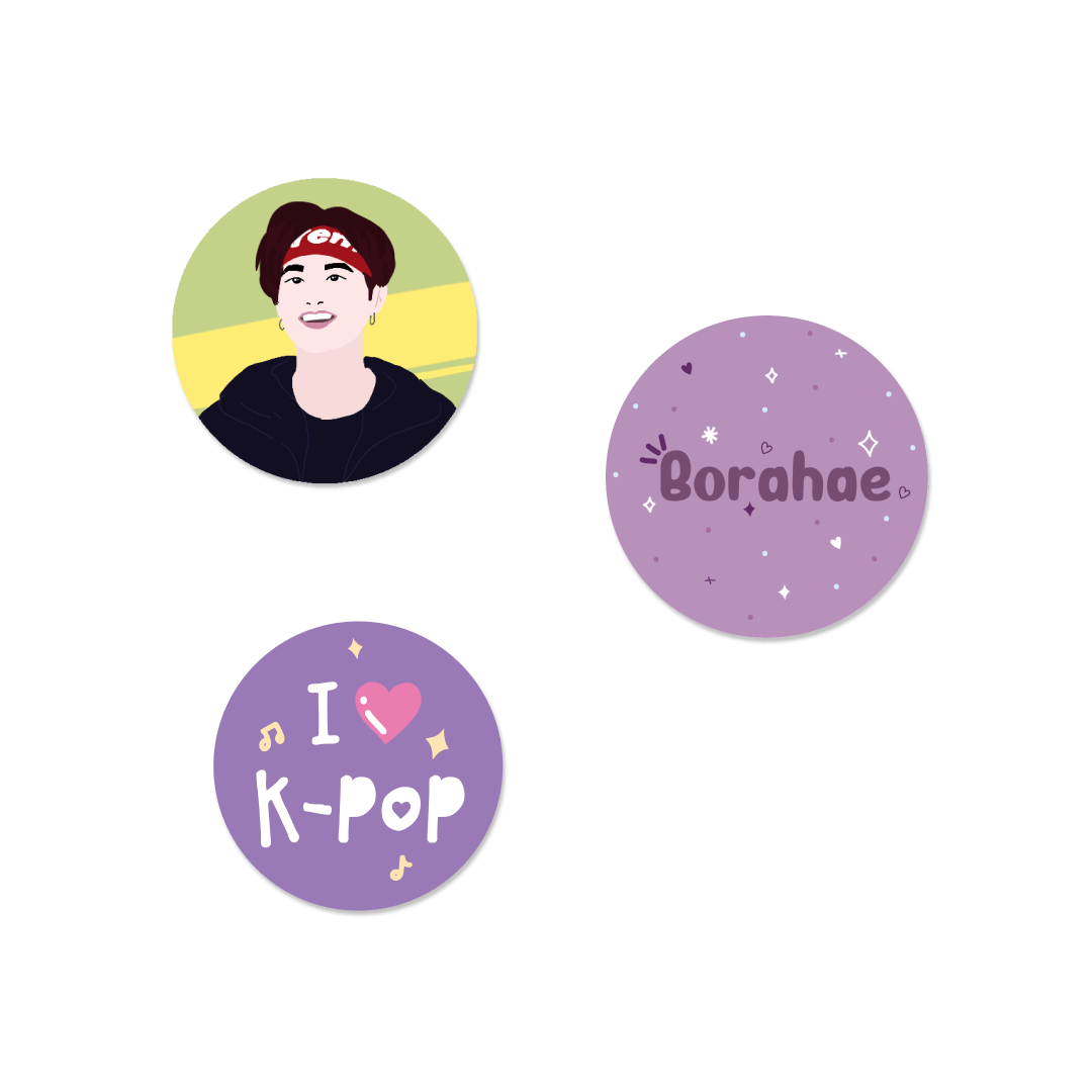 BTS Suga Stan Badge - Set of 3